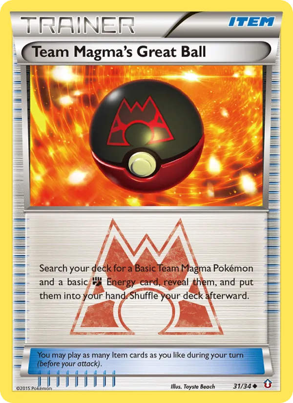 Team Magma's Great Ball kartı