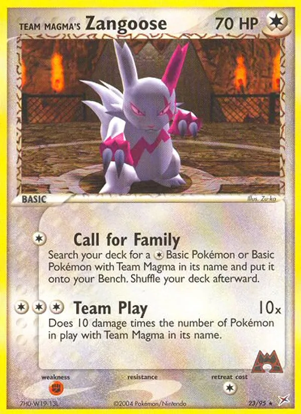 Team Magma's Zangoose
