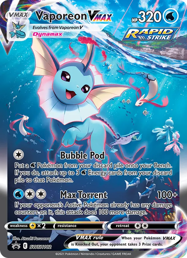 Vaporeon VMAX kartı